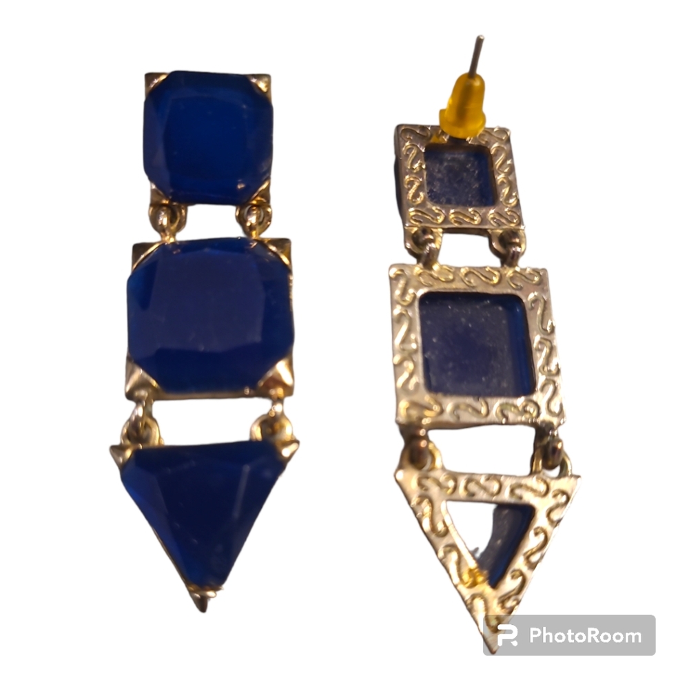 Brighton Blue Geometric Drop Earrings